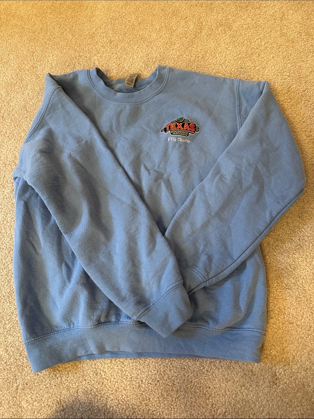 Texas Roadhouse Light Blue Crewneck Sweatshirt -